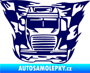 Samolepka Kamion 001 nákladní auto tmavě modrá