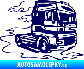 Samolepka Kamion 003 pravá nákladní auto tmavě modrá