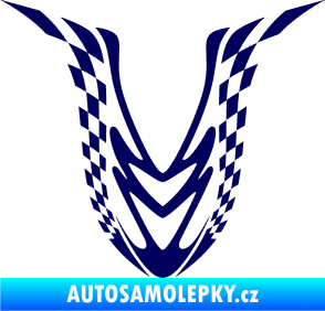Samolepka Kapota 006 šachovnice tmavě modrá