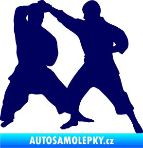 Samolepka Karate 013 pravá souboj tmavě modrá
