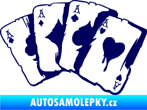 Samolepka Karty 004 tmavě modrá