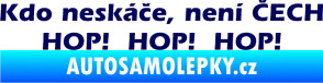 Samolepka Kdo neskáče není Čech  tmavě modrá