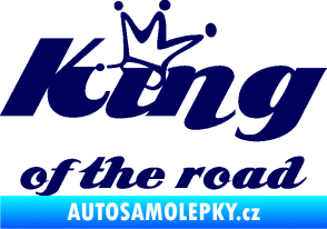 Samolepka King of the road nápis tmavě modrá