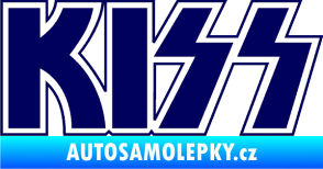 Samolepka KISS tmavě modrá