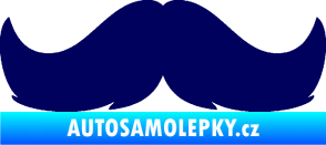 Samolepka Knír 002 movember tmavě modrá