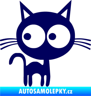 Samolepka Kočička 001 pravá tmavě modrá