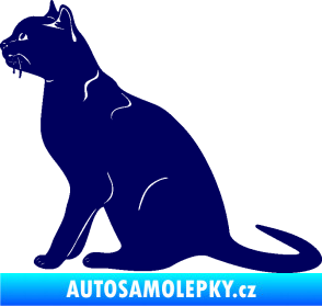 Samolepka Kočka 021 levá tmavě modrá