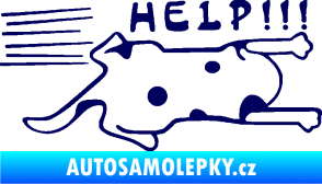 Samolepka Kočka Help samolepka na bok  tmavě modrá