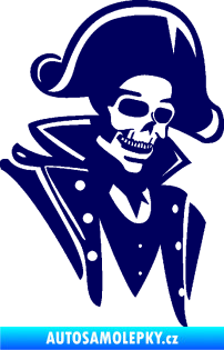 Samolepka Kostra pirát pravá tmavě modrá