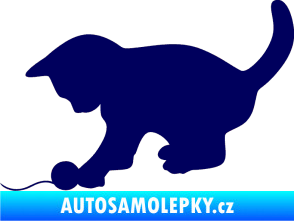 Samolepka Koťátko 001 levá tmavě modrá