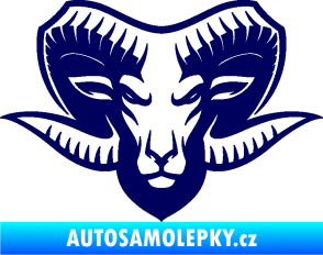 Samolepka Kozel 006 hlava tmavě modrá