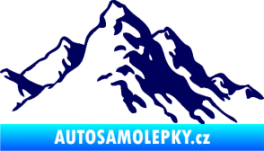 Samolepka Krajina hory 006 pravá tmavě modrá