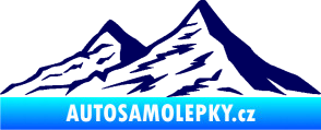 Samolepka Krajina hory 009 levá tmavě modrá