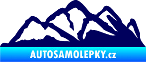 Samolepka Krajina hory 013 pravá tmavě modrá