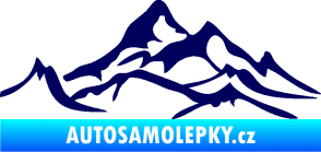 Samolepka Krajina hory 017 levá tmavě modrá