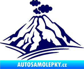 Samolepka Krajina hory 018 pravá tmavě modrá