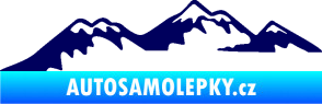 Samolepka Krajina hory 020 levá tmavě modrá
