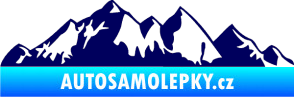 Samolepka Krajina hory 021 levá tmavě modrá