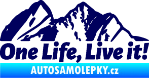 Samolepka Krajina hory 029 pravá tmavě modrá
