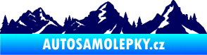 Samolepka Krajina hory 035 levá tmavě modrá