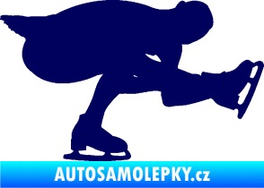 Samolepka Krasobruslení 007 pravá krasobruslařka tmavě modrá