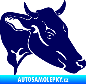 Samolepka Kráva 003 pravá tmavě modrá
