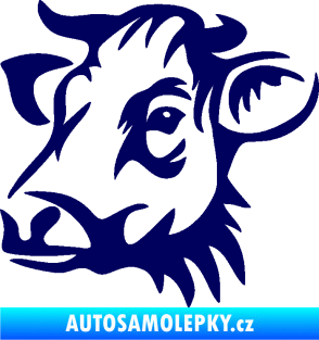 Samolepka Kráva 004 levá tmavě modrá