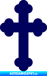 Samolepka Křesťanský kříž 001 tmavě modrá