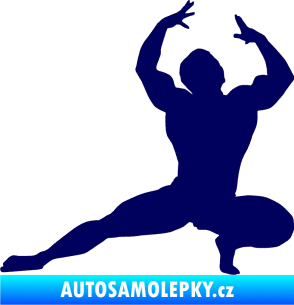 Samolepka Kulturista 009 levá tmavě modrá