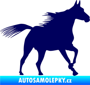 Samolepka Kůň 010 pravá tmavě modrá