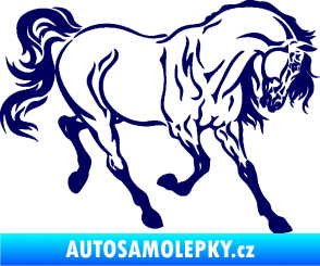 Samolepka Kůň 048 pravá tmavě modrá