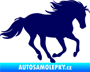 Samolepka Kůň 071 pravá běžící tmavě modrá