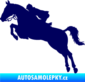 Samolepka Kůň 076 levá parkur tmavě modrá