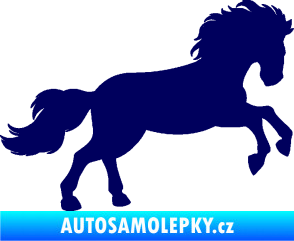 Samolepka Kůň 098 pravá běh tmavě modrá