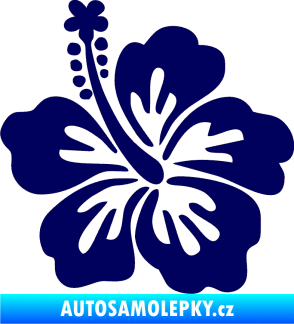 Samolepka Kytička 001 levá ibišek tmavě modrá