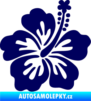 Samolepka Kytička 001 pravá ibišek tmavě modrá