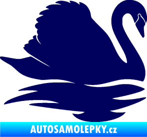 Samolepka Labuť 003 pravá tmavě modrá
