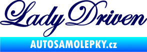 Samolepka Lady driven 003 nápis v řádce tmavě modrá