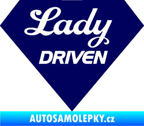 Samolepka Lady driven diamant tmavě modrá