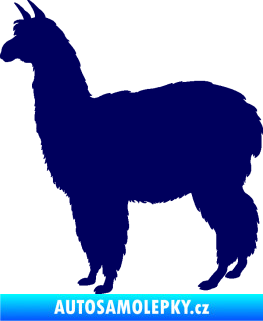 Samolepka Lama 002 levá alpaka tmavě modrá
