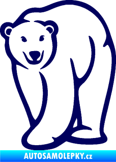 Samolepka Lední medvěd 004 levá tmavě modrá