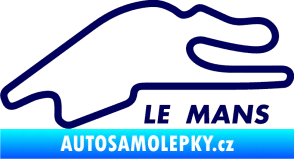 Samolepka Okruh Le Mans tmavě modrá