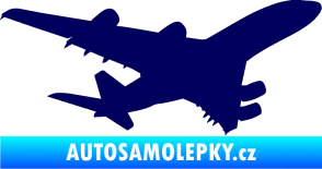 Samolepka Letadlo 002 pravá tmavě modrá