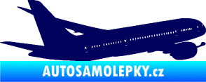 Samolepka Letadlo 009 pravá tmavě modrá