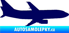 Samolepka Letadlo 019 pravá Boeing 737 tmavě modrá