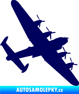 Samolepka Letadlo 022 pravá bombarder Lancaster tmavě modrá