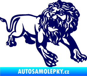 Samolepka Lev 006 pravá tmavě modrá