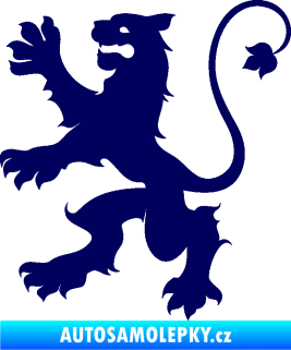 Samolepka Lev heraldika 002 levá tmavě modrá