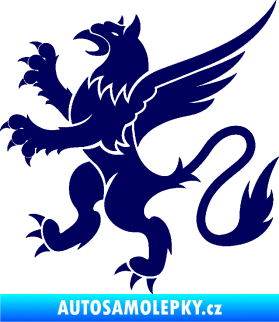 Samolepka Lev heraldika 003 levá tmavě modrá