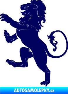 Samolepka Lev heraldika 004 levá tmavě modrá